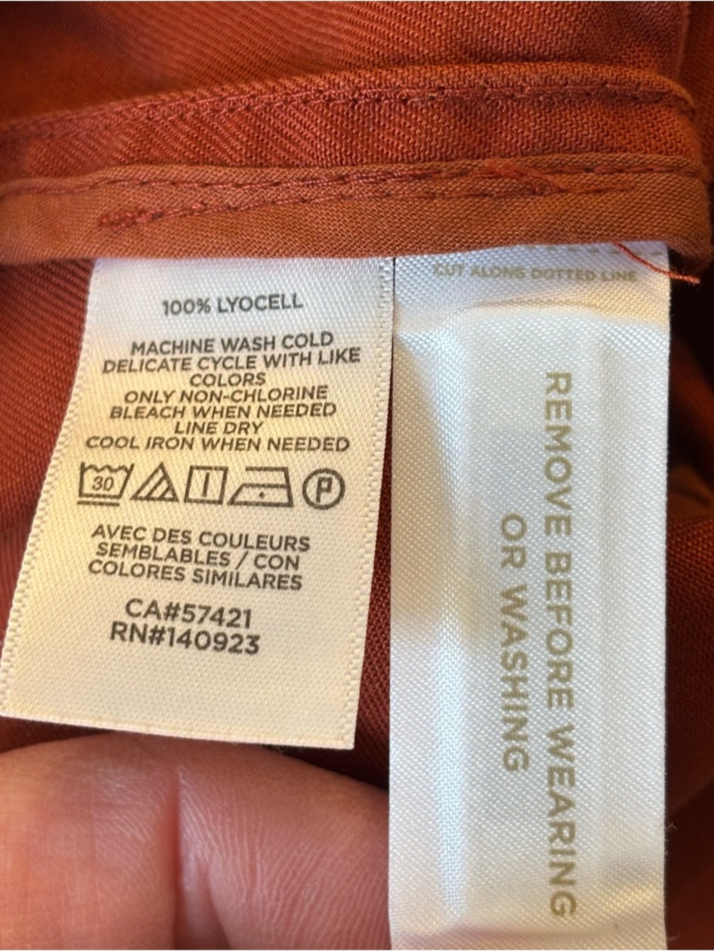 LOFT Utility Jacket XL Rust Orange Cropped Lightweight Drawstring Hem - Picture 6 of 11